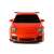 Orange Porsche GT3 RS remote control car, front close-up, 1:24 scale