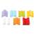 Blocuri de construcție din lemn Cubika, colorate, 8 bucăți, pentru copii, turn de stivuire, jucărie de construcție