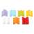 Cubika fa toronyépítő játék, 8 színes építőkocka, 18 hónapos kortól