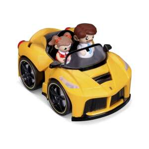 Żółta zabawka Bburago Jr. Ferrari Poppin' Drivers z figurkami - Bburago