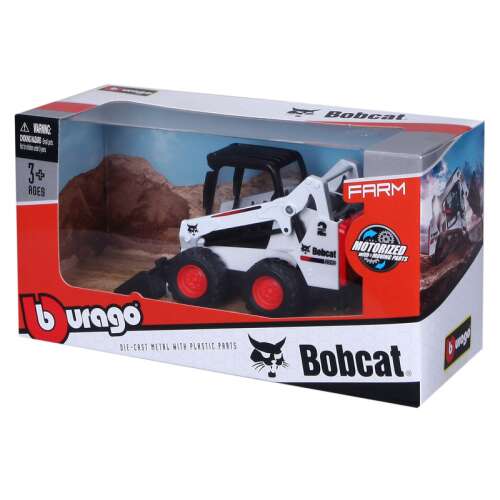 Bburago Bobcat 10 cm-es játék, öntött fém és műanyag alkatrészekből, csomagolásban - Bburago