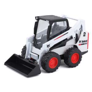 Bburago Bobcat 10 cm-es játék, öntött fém és műanyag alkatrészekből, fehér és piros színben - Bburago