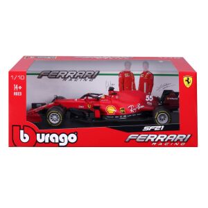 Bburago 1/18 Ferrari SF21 2021 Forma 1 Versenyautó Modell - Bburago