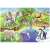 Ravensburger Animale din Grădina Zoologică 2 x 12 piese puzzle, cu o ilustrație colorată a animalelor din grădina zoologică