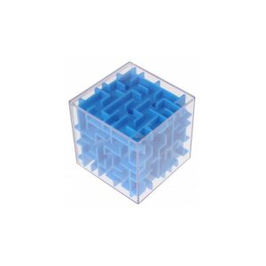 Modrá 3D bludisko kocka puzzle, logická hra - Logické hry