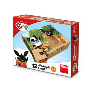 Bing drevená skladačka, 12 dielikov, pre deti od 3 rokov - Puzzle pre bábätká