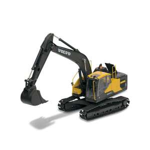 Bburago Volvo EC220E Excavator 1:50 scale model, yellow and black - Work machine for children