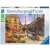Puzzle Ravensburger 1500 elementów, Spacer po Paryżu, Wieża Eiffla, scena uliczna, kobieta spacerująca z psem, kwiaty, stragan z owocami, zabytkowe samochody