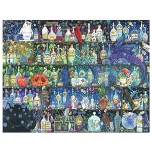 Ravensburger Puzzle mit 2000 Teilen, Der Zaubertrank-Schrank, mit einer detaillierten Illustration eines magischen Tränkschranks mit verschiedenen Flaschen, Kreaturen und Objekten - Ravensburger Puzzle