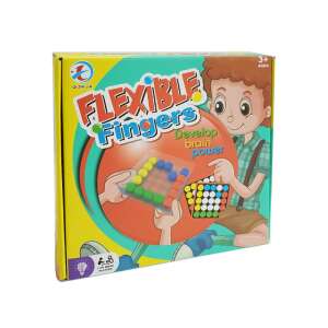 Logická hra Flexible Fingers pre deti, rozvíja mozgovú silu, 36 výziev, 16 farebných guličiek, 3 plastové dosky - Logické hry