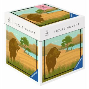 Ravensburger Safari Puzzle 99 dielikov, krabica, ilustrácia krajiny s levom - Puzzle
