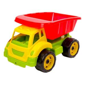 Titan plastic dump truck, yellow and green toy truck for kids, 31 cm - Work machine for children