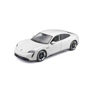 Model samochodu Porsche Taycan Turbo S w skali 1/24 Bburago w kolorze białym - Model, makieta