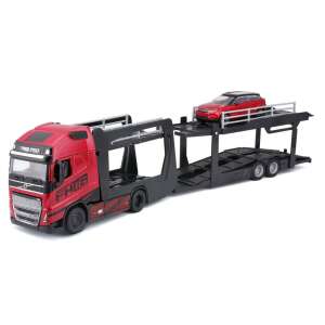 Bburago 1/43 Street Fire Volvo FH16 LKW mit Land Rover LRX Concept Auto, Mehrwagen-Transporter, Modellauto, Diecast-Modell - Modell, Mock-up