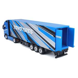 Ciężarówka Volvo Globetrotter z naczepą, skala 1:43, niebieska, malowanie Toyo Tires, Bburago - Model, makieta