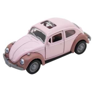 Pink Volkswagen Beetle wind-up metal toy car - Kids's play car