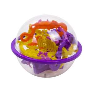 Planet Maze 360 12 cm игра лабиринт с топка, цветна, прозрачна, лилава, жълта, оранжева - Логическа игра