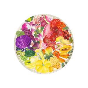 Ravensburger Circle of Colors 500-elementowa układanka, Owoce i Warzywa, okrągła układanka, 52 cm średnicy - Ravensburger Puzzle