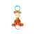 Giraffe plush rattle with ring, baby toy, hanging toy, stroller toy, crib toy