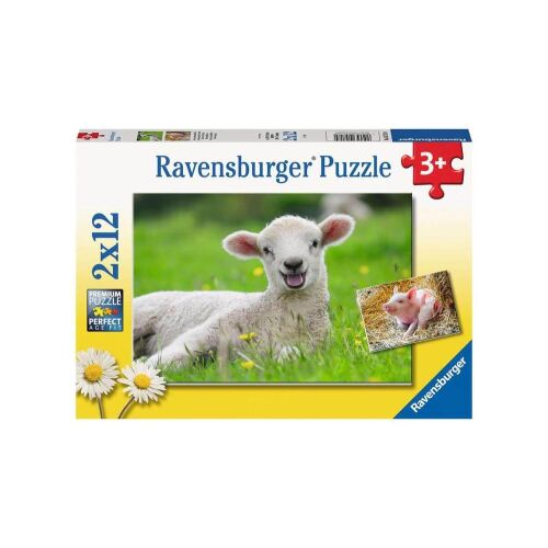 Ravensburger Puzzle Farmárske zvieratá 2x12 dielikov krabica
