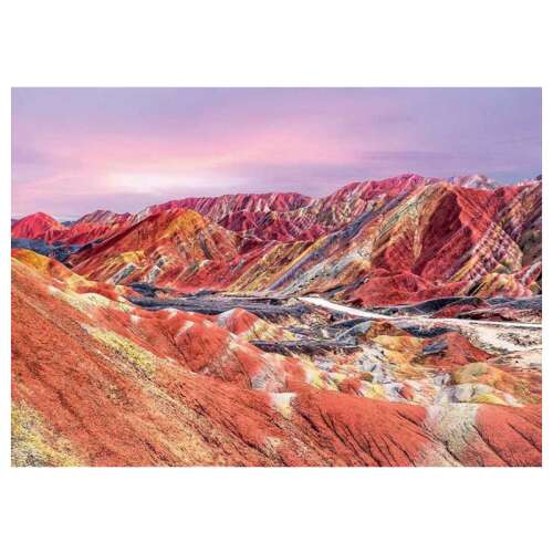 Ravensburger 1000 piece jigsaw puzzle, Rainbow Mountains, colorful landscape