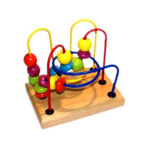 Wooden bead maze toy for toddlers, small size, colorful beads and wires, developmental toy for fine motor skills - Developmental Toy for Toddler