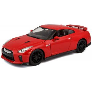 Bburago 1/24 Nissan GTR Czerwony Model Samochodu z Odlewu - Model, makieta