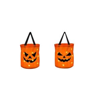 Geantă de dovleac Halloween cu iluminare LED 85892760 - Decorațiuni de Halloween
