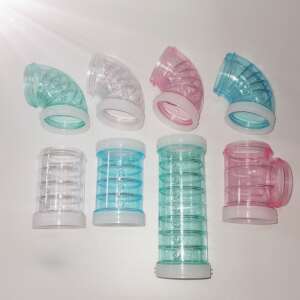 Hörcsög csőjáték szett, különböző színű csövekkel - Rágcsáló játék