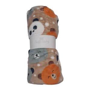 Soffi Baby plüss takaró panda és medve mintával, 75x100cm - Soffi Baby