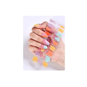UV Gél Körömmatrica Szett - 20 db, Színes Minták 135193419 - Körömmatrica