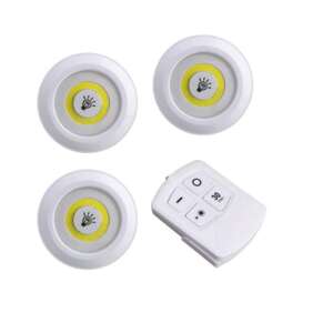 3 pack wireless LED lights with remote control - Lamp & Lighting