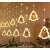 LED Christmas curtain lights with 10 Christmas tree shaped lights, 3m long, warm white