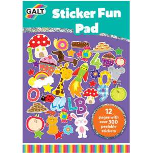Galt Sticker Fun Pad, 12 pages with over 300 peelable stickers - Galt