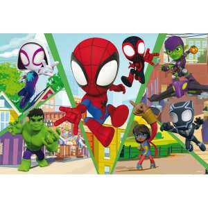 Spidey és a csodálatos barátai 24 darabos kétoldalas kirakó, Spidey, Ghost-Spider, Miles Morales, Zöld Goblin, Hulk és Fekete Párduc szereplésével - Lisciani