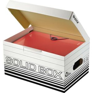 Leitz Solid Box S méretű, fehér archiváló doboz nyitott tetővel - Archiváló doboz