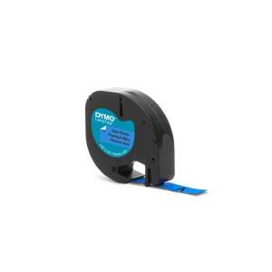 Dymo Letratag címkeszalag utántöltő, kék, 12mm x 4m, műanyag - Dymo