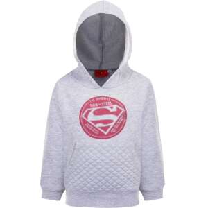 Superman logós kapucnis pulóver, 128-as, szürke 86090511 "superman"  Gyerekruhák & Babaruha