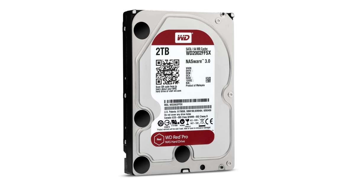 Western Digital HDD 2TB Red Pro SATA3 7200rpm 64MB