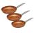 Blaumann Le Chef Line 3-piece copper frying pan set angled view
