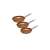 Blaumann Le Chef Line 3 piece copper frying pan set, 20cm, 24cm, 28cm
