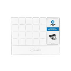 iFixit Anti-Static Project Tray, transparentes Kunststofftablett mit 20 Fächern zur Organisation kleiner elektronischer Teile - Werkzeug- & Teilesortierer