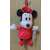 Minnie egér plüss kulcstartó, 20cm, piros ruha, fehér pöttyös