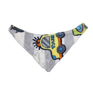 Baba nyakkendő autó mintával, puha és kényelmes, tökéletes a nyáladzáshoz és az etetéshez, unisex, magyar gyártású - Gyerek sál