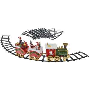 Animated Christmas train with tracks and sound, 136 cm diameter - Nonbrand Christmas Decoration