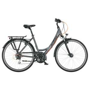 KTM LIFE JOY 24 DA-E D46/S/18" Trekking kerékpár, Steelgrey Matt Black Orange - KTM