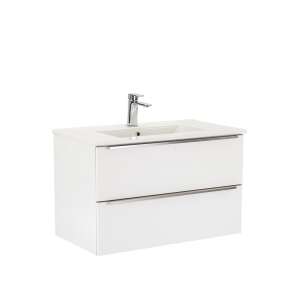 Vario Trim 80 alsó szekrény mosdóval fehér-fehér 86143267 - WC-Sitze, Duschkabine, Wasserhahn, Duschtür, Badezimmerschrank, Wäschekörbe und Brausegarnitur