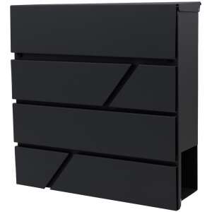 VRD modern horganyzott acél Postaláda #fekete