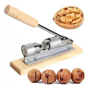 Adjustable Handheld Walnut and Hazelnut Cracker - Steel/Wood