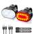 Welora bike light set, front and rear LED lights, USB rechargeable, waterproof, black